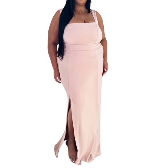 Show Me Your Mumu Paris Gown Dusty Blush Stretch Size XXL NWT Plus Size Style - Picture 1 of 9